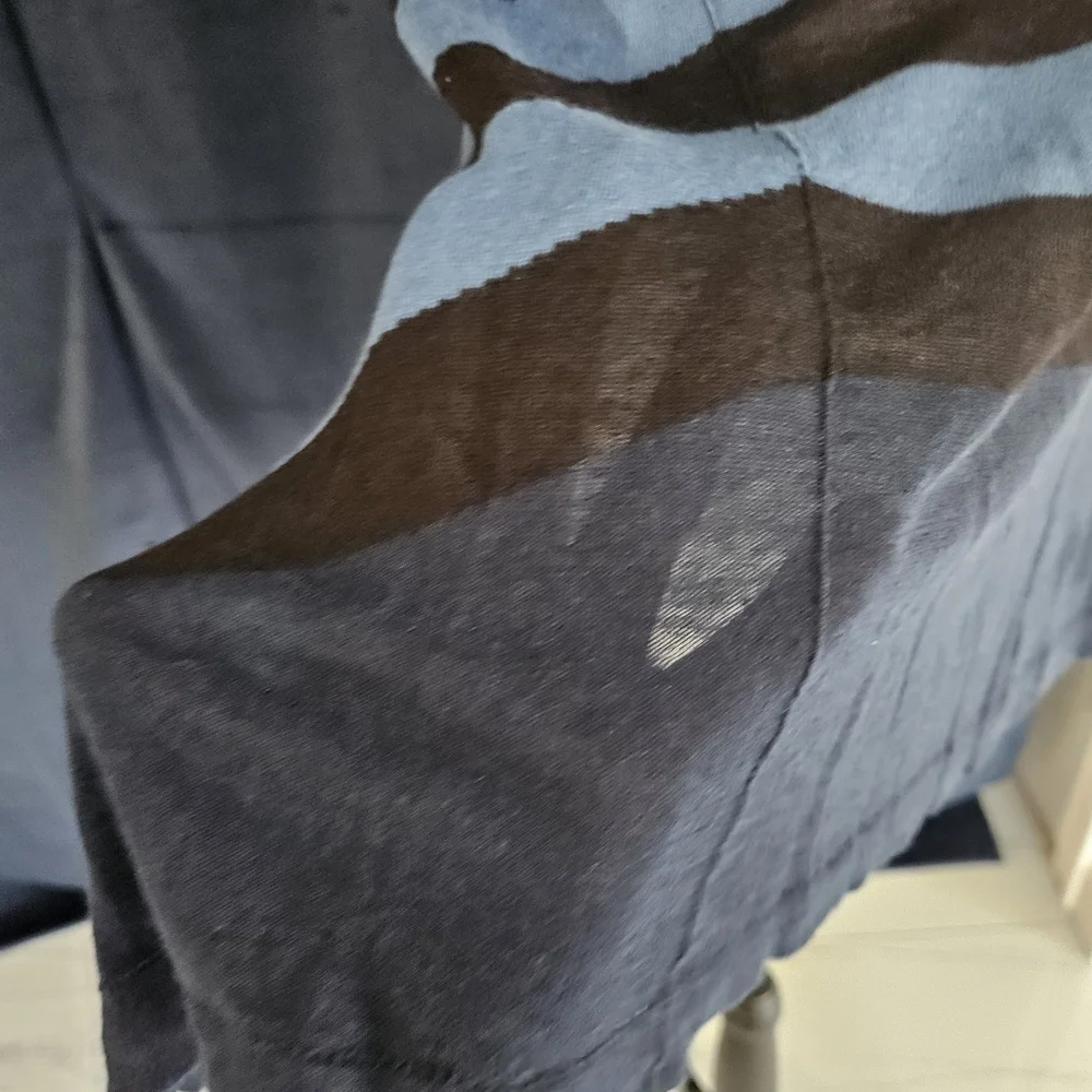 Louis Vuitton Blue and Black Striped Top